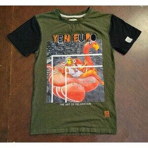 Yen Euro~ The Art Of Relaxation Chenille Tee (Olive) - Size Small
